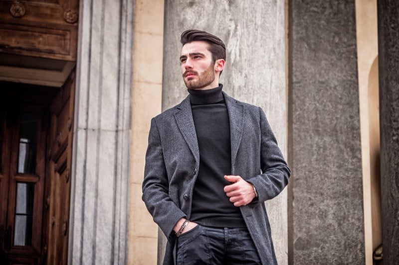 Black Turtleneck Pullover